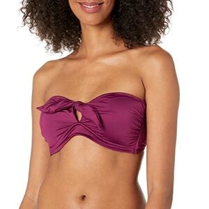 SEAFOLLY BOYSENBERRY strapless BIKINI SET Size 12DD Cup & 10 Bottom purple pink